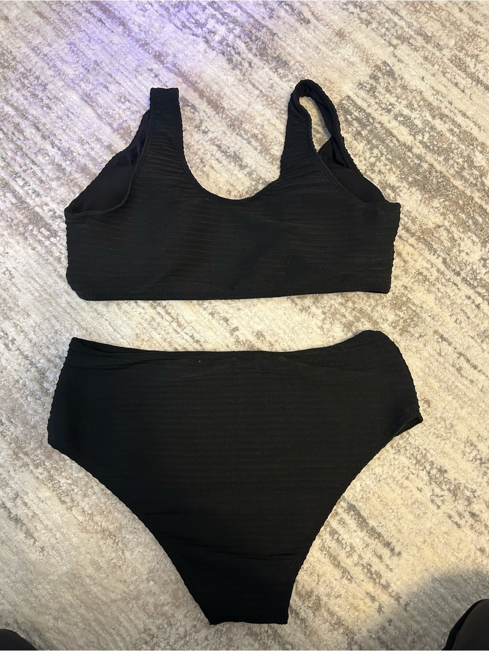 SHEIN Black High Waisted Scoop Bikini Set - Women Swim. Never worn. - Picture 2 of 3